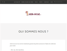 Tablet Screenshot of geek-occaz.fr